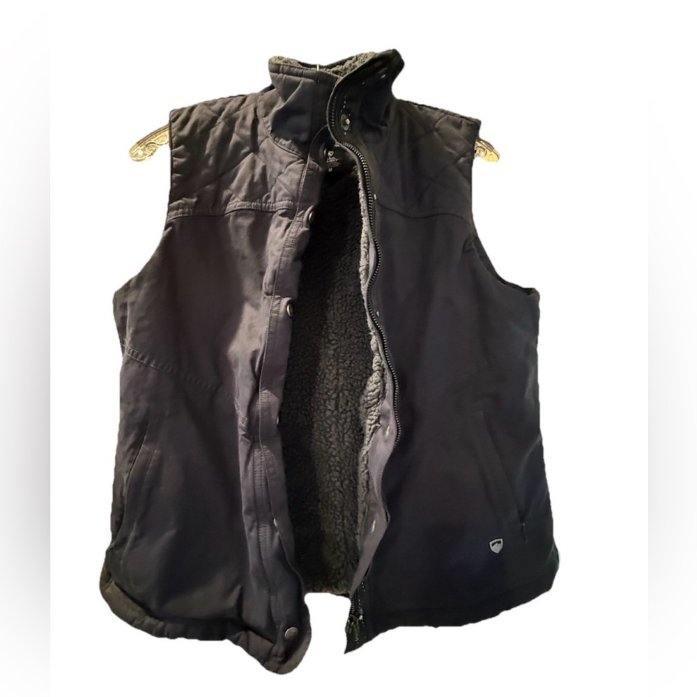 Kuhl Women’s Black Quilted Fleece‎ Lined Vest Sz Medium